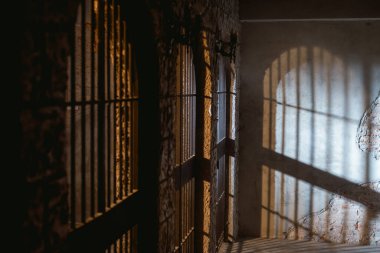Vintage prison cell. Scenes for movies in Bangkok. clipart