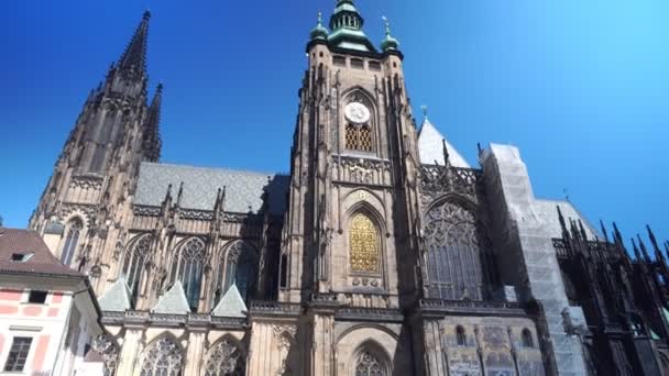 Πράγα Τσεχία Αυγούστου 2022 Κάστρο Vitus Cathedral Τουριστικό Περπάτημα — Αρχείο Βίντεο