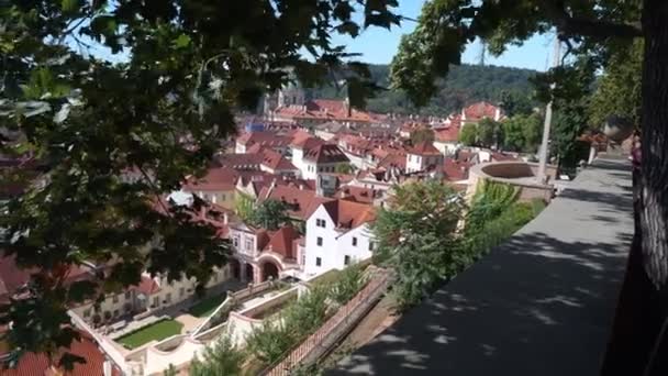 布拉格市从捷克共和国城堡的景观 — 图库视频影像
