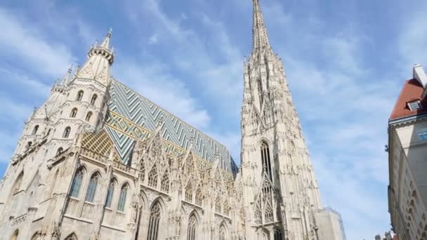 Vienna Austria Luglio 2023 Città Vecchia Stephansplatz Passeggiata Turistica — Video Stock