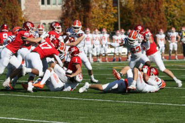 Washington Üniversitesi St. Louis Kampüsü 'nde Wash U (Ayılar), Carroll Üniversitesi' ne karşı. Wash U 35-23 kazandı. Francis Olympic Field, Amerikalı futbolcu..