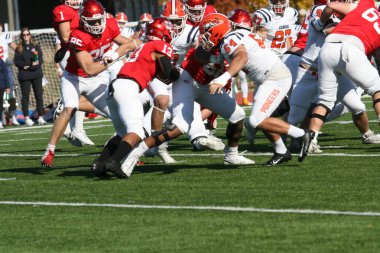 Washington Üniversitesi St. Louis Kampüsü 'nde Wash U (Ayılar), Carroll Üniversitesi' ne karşı. Wash U 35-23 kazandı. Francis Olympic Field, Amerikalı futbolcu..