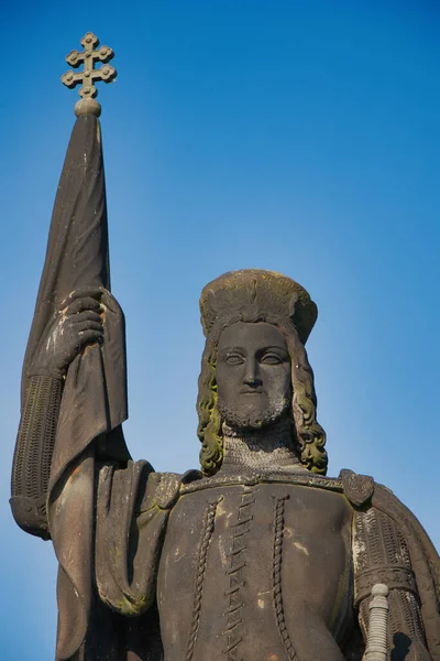 プラハのカレル橋には ザンテンの聖ノルベルト像 ヴァーツラフ像 シギスムント像があります Czech Republic — ストック写真