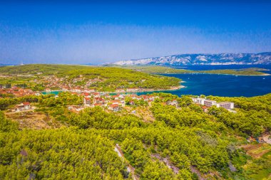 Hırvatistan 'da yaz zamanı ve dalmaçya manzarası.