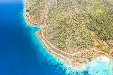 Hvar 'daki muhteşem manzara, Hırvat adaları. 