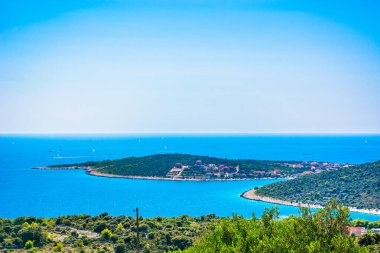 Scenic view of Sevid village in Northern Dalmatia, Croatia. clipart