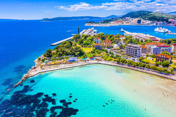 Scenic view of picturesque bay in Split city center, Croatia.