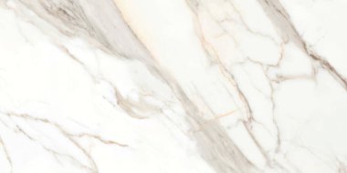 Kahverengi ve gri renk damarları olan soyut beyaz mermer, tasarım sanatı için doğal mermer, taş duvar dokusu arka planı.