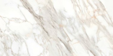 Kahverengi ve gri renk damarları olan soyut beyaz mermer, tasarım sanatı için doğal mermer, taş duvar dokusu arka planı.