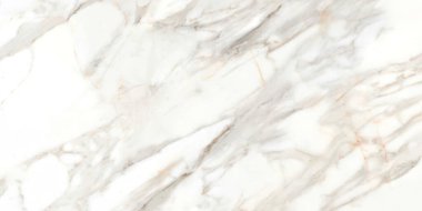Kahverengi ve gri renk damarları olan soyut beyaz mermer, tasarım sanatı için doğal mermer, taş duvar dokusu arka planı.