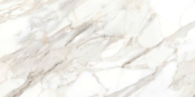 Kahverengi ve gri renk damarları olan soyut beyaz mermer, tasarım sanatı için doğal mermer, taş duvar dokusu arka planı.