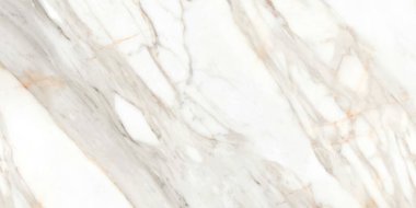 Kahverengi ve gri renk damarları olan soyut beyaz mermer, tasarım sanatı için doğal mermer, taş duvar dokusu arka planı.