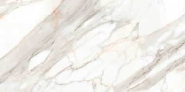 Kahverengi ve gri renk damarları olan soyut beyaz mermer, tasarım sanatı için doğal mermer, taş duvar dokusu arka planı.