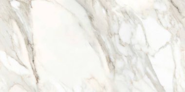 Kahverengi ve gri renk damarları olan soyut beyaz mermer, tasarım sanatı için doğal mermer, taş duvar dokusu arka planı.