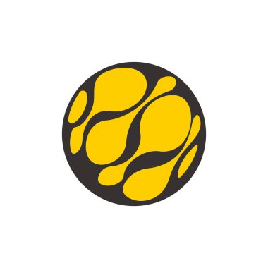 Bilim logosu, biyoloji, kimya ikonu. Sıvı madde sembolü