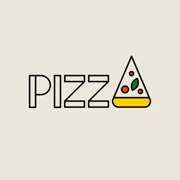 Писать Пирогом Піца Слів Елемент Меню Піцерії Італійський Ресторан — стоковий вектор