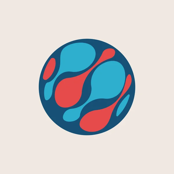 Logo Scientifique Biologie Icône Chimie Symbole Substance Liquide — Image vectorielle