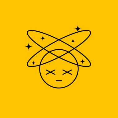 Baş dönmesi, baş ağrısı. Başlık satırı simgesi