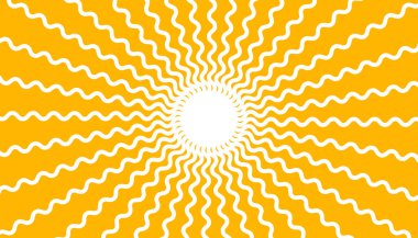 Ramen yuvarlak vektör deseni, sarı erişte, İtalyan makarnası ve geometrik dalgalı çizgileri olan spagetti deseni. Soyut makarna arkaplanı 
