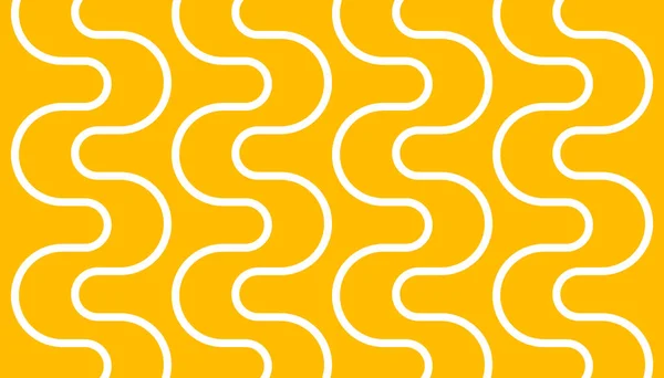 带有波浪形线条的帕斯塔黄色抽象横幅 通心粉背景平坦面糊卷曲的图案 矢量说明 — 图库矢量图片