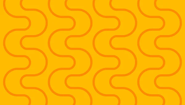 带有波浪形线条的帕斯塔黄色抽象横幅 通心粉背景平坦面糊卷曲的图案 矢量说明 — 图库矢量图片
