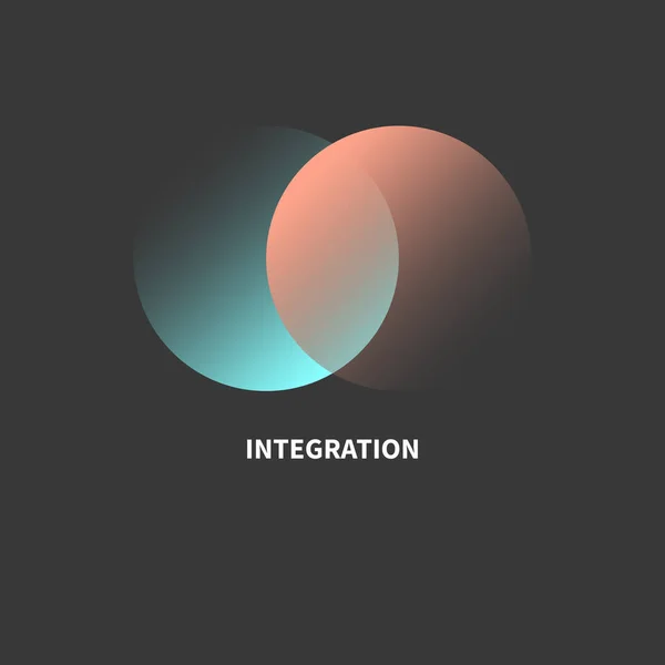 Integration Interaction Sign Business Concept Interact Logo Minimal Business Icon 矢量图形