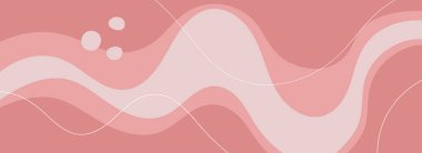 Wide web banner with organic curves and texture. Vector abstract background