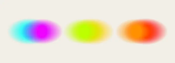 Ensemble Taches Abstraites Colorées Floues Cadre Spots Déconcentrés Bordures Vives — Image vectorielle