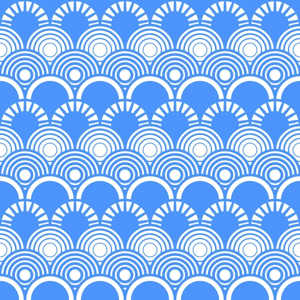 Échelles Sirène Fond Queue Poisson Beau Motif Géométrique Sans Couture — Image vectorielle