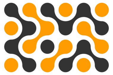 Yenilik, teknoloji şablonu, noktalar arka plan, bilim posteri. Soyut geometrik kaplama icat edildi. Nanoteknoloji kavramı