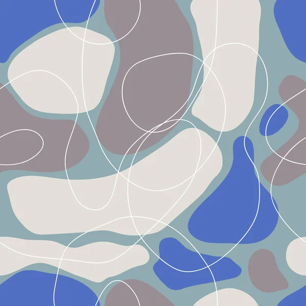 Artistic Organic Seamless Pattern Circles Abstract Background Hand Drawn Organic — Stock Vector