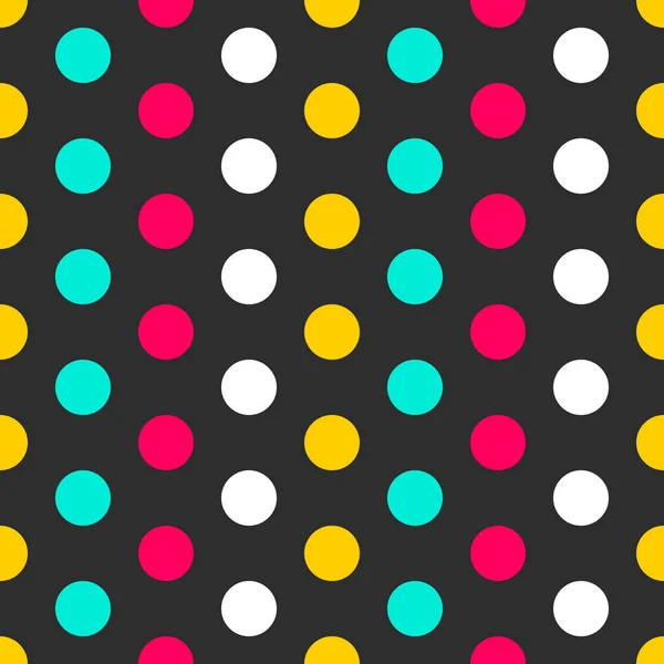 Polka Dot Seamless Pattern Regular Rows Dots Background Repeat Ornament — Stock Vector
