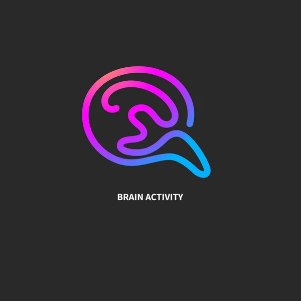 Εγκεφαλική Δραστηριότητα Του Λογότυπου Σύμβολο Νευρολογίας Εικονίδιο Μυαλού — Διανυσματικό Αρχείο