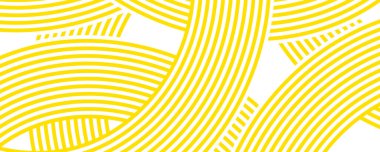 Makarna arkaplan, spagetti soyut geometrik desen. Makarna sarısı poster. Dalgalı soyut desen. Makarna vektör illüstrasyonu