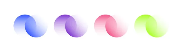 透明的平面设计元素 抽象圈 连成圆圆的公司形象形状 公司的标志 连通圈的抽象透明符号 图库矢量图片