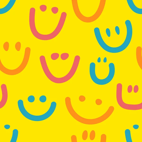 Sorrisos Abril Tolos Padrão Dia Sem Costura Fundo Com Sorrisos —  Vetores de Stock