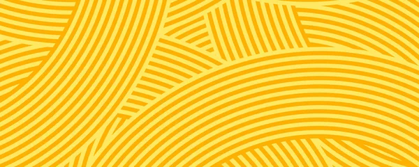 Pasta Background Spaghetti Abstract Geometric Pattern Macaroni Yellow Poster Wavy — Vetor de Stock