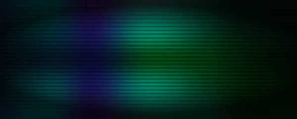 概要横方向に輝く縞模様の広い背景 スキャン画面 ストライプの技術的な緑の未来的なカード ベクターイラスト — ストックベクタ