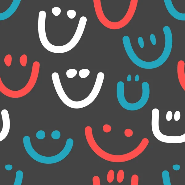 Smiles April Fools Day Seamless Pattern Background Sketch Smiles Vector Royalty Free Stock Vectors