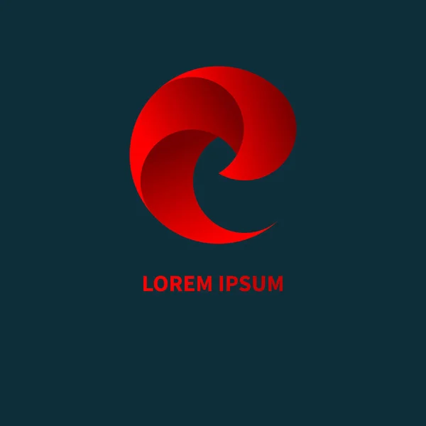 Curl Business Logo Red Gradient Spiral Icon Curve Abstract Concept Royalty Free Stock Illustrations
