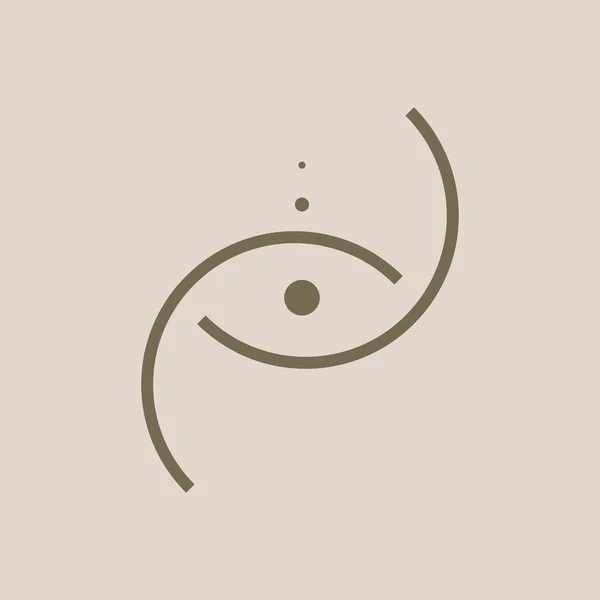 Μάτι Απομονωμένο Εσωτερικό Boho Τατουάζ Λογότυπο Όραμα — Διανυσματικό Αρχείο