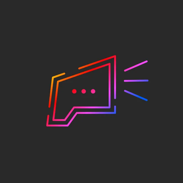 Піктограма Бульбашкою Динаміком Простий Логотип Суспільних Відносин Агентство Плоский Логотип — стоковий вектор