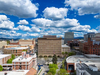 Spokane Summer Washington şehir merkezi Monroe Havacılık Merkezi