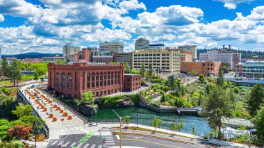 Spokane Post Street Köprüsü Havalimanı Washington şehir merkezindeki Baraj Nehri