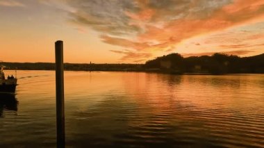 sunset on the lake Maggiore in north Italy