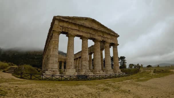 Ruinen Des Antiken Römischen Forums Segesta — Stockvideo