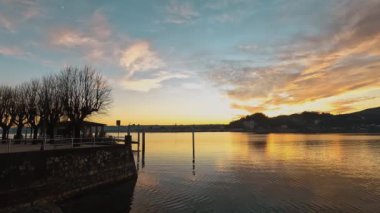lake maggiore on Sunset