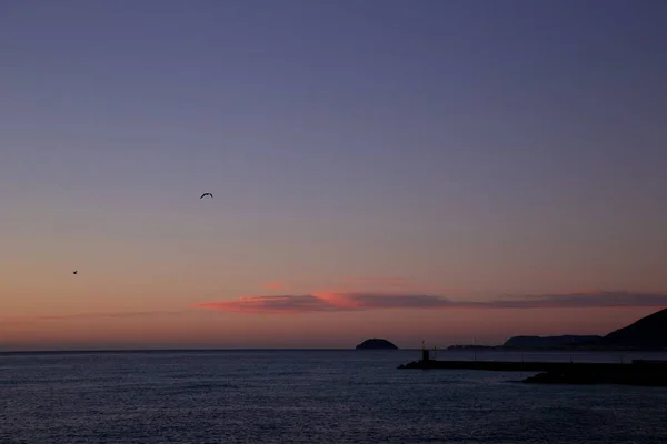 Pôr Sol Mar Mediterrâneo — Fotografia de Stock