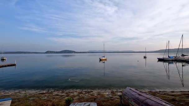 Maggiore湖的船只 — 图库视频影像