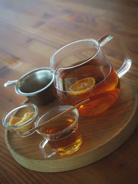 Traditioneller Südkoreanischer Mandarinen Tee Von Der Insel Jeju Stockfoto